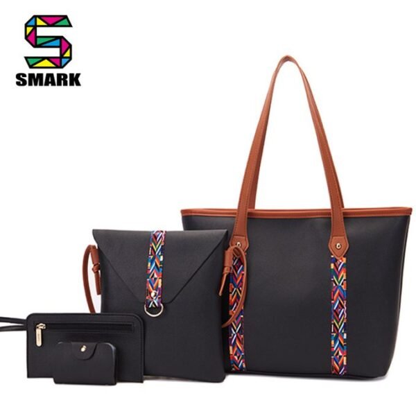 4 en 1 Femmes Sac Dames Fourre-Tout Sac À Main Bourse Hobo Sac Femme Bandoulière Sac Messenger Sac À Bandoulière Sling Portefeuille Cartable