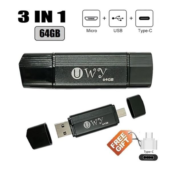 64G three-in-one OTG USB flash drive