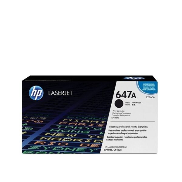 Cartouche de Toner LaserJet HP 647A - CE260A - Noir - Garantie 6 Mois