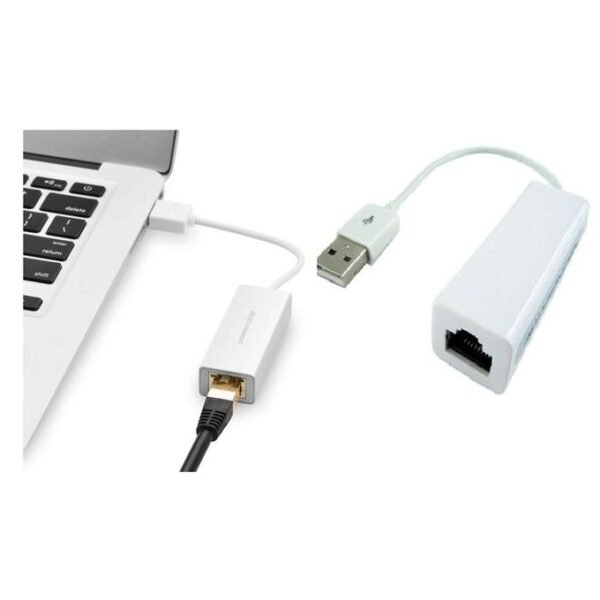 convertisseur adaptateur usb 20 a fast ethernet blanc