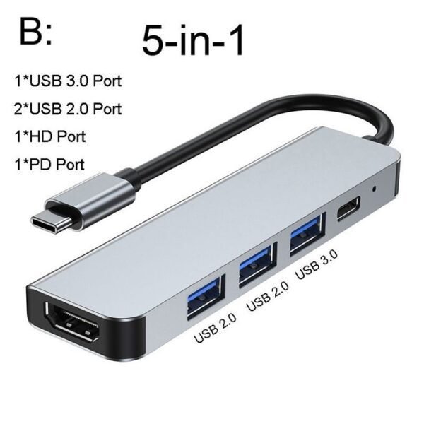 Mosible – Hub USB C Vers HDMI Compatible Rj45, Adaptateur OTG Thunderbolt 3, VGA, 100 M, Dock Avec PD,TF,SD, Jack 3.5 Mm, Pour Macbook Pro/Air M1