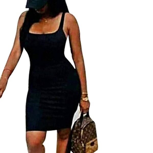 Robe Moulante Noire_ Coton